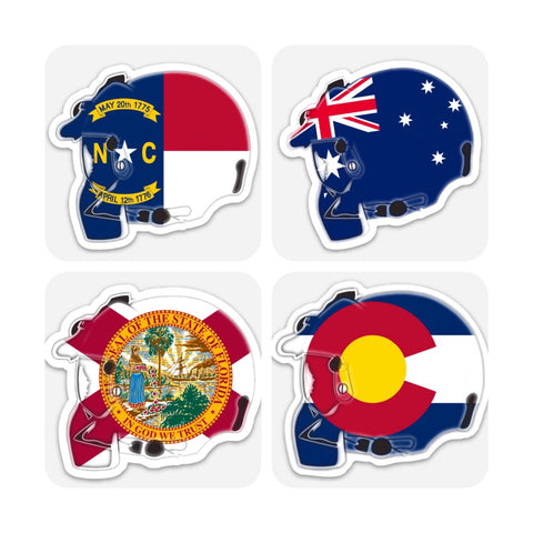 Flag Helmet Stickers
